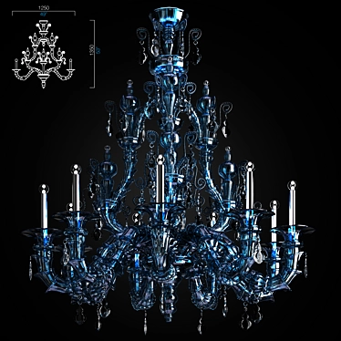 Exquisite Taif Chandelier by Barovier&Toso 3D model image 1 