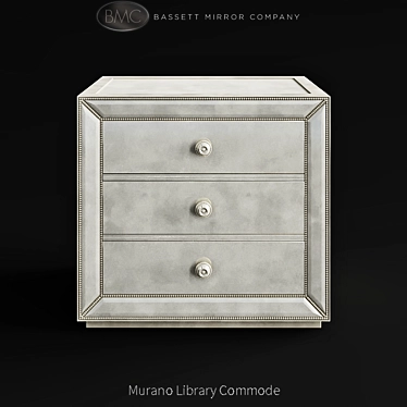 Elegant Murano Library Commode 3D model image 1 