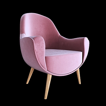 Elegant Priscilla Volpi Armchair 3D model image 1 