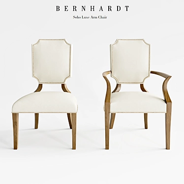 Luxurious Soho Bernhard Armchair 3D model image 1 