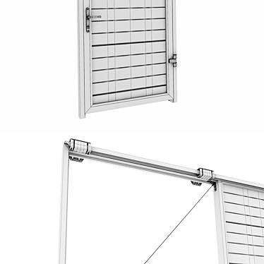 Alutech Comfort Gate + Nice Robus Automation 3D model image 1 