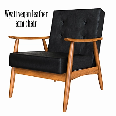 Wyatt Vegan Leather Armchair: Chic Comfort 3D model image 1 