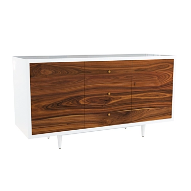 Modern Industrial Console Table 3D model image 1 