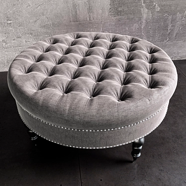 Natural Elegance: Ravi Tufted Ottoman 3D model image 1 