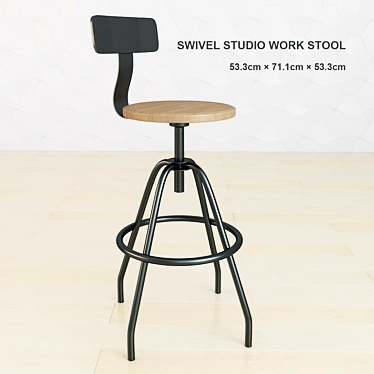 SWIVEL STUDIO WORK STOOL