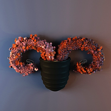 Wall-vase with a braided frame Menagerie Ram