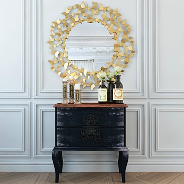Vintage Inspired White Nightstand 3D model image 1 
