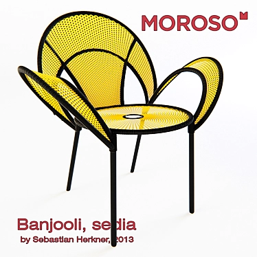 Elegant Ergonomic Banjooli Chair 3D model image 1 