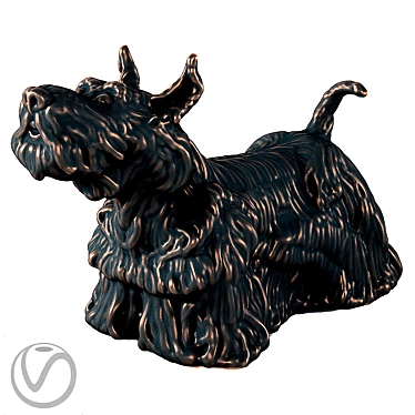 Elegant and Lively Scotch Terrier 3D model image 1 