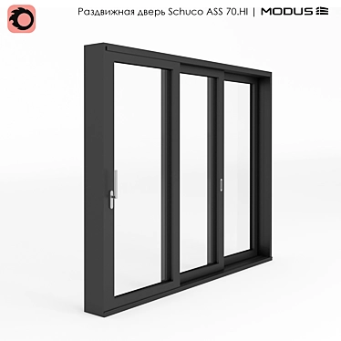 Schuco ASS 70.HI - ST 3E1 Sliding Door 3D model image 1 