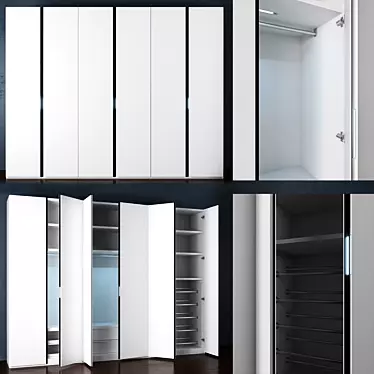 Silenia Linear Wardrobe: Stylish, Spacious, and Versatile 3D model image 1 