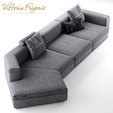 Elegant Vittoria Frigerio Sofa 3D model image 1 