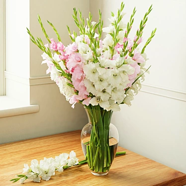 Elegant Gladiolus Bouquet 3D model image 1 