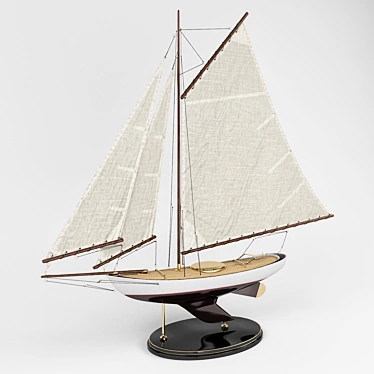 26" Sail Yacht Model 3D model image 1 