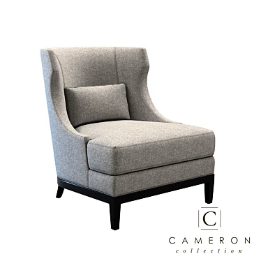 Jonesy Lounge Chair - Curved Comfort in Mahogany 3D model image 1 