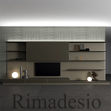 Elegant Rimadesio Glass Doors 3D model image 1 