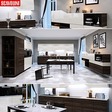 Scavolini Swing Lineare Kitchen 3D model image 1 