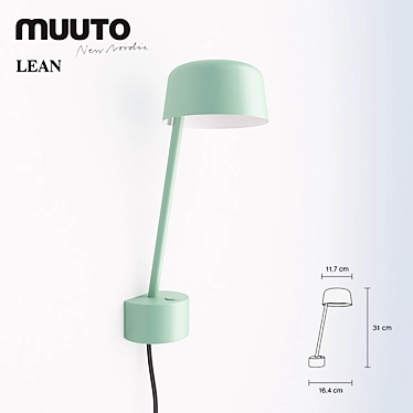 Sleek Muuto LEAN Fixtures 3D model image 1 