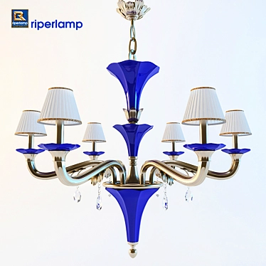 Elegant Riperlamp Tracat 352A with Abajour 3D model image 1 