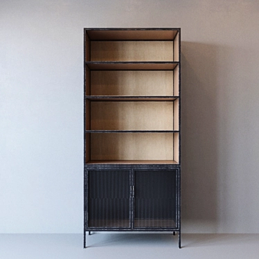 INDUSTRIAL LOFT DARK METAL MESH CABINET