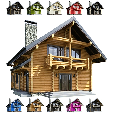 Timber Haven: Cozy & Sustainable Dream Home 3D model image 1 