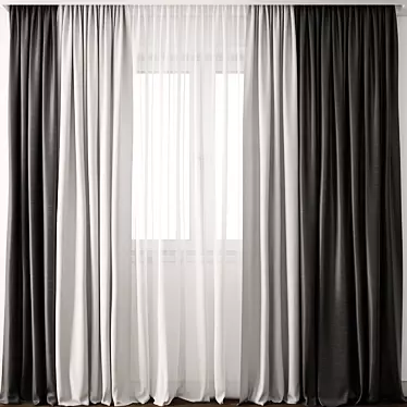  Detailed Curtain Model - 3ds max 2014, 2011, OBJ 3D model image 1 