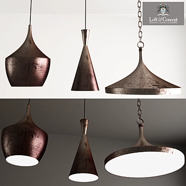 Tom Dixon Copper Beat Pendant Lamp 3D model image 1 