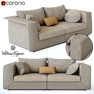 Elegant Vittoriafrigerio Appiani Sofa 3D model image 1 