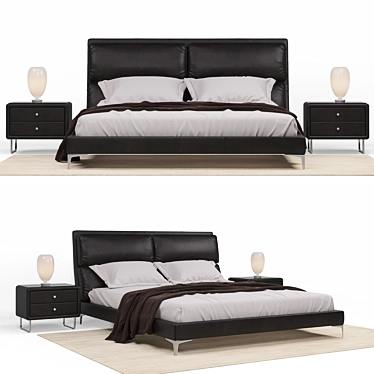 Karolina Bed: Sleek Style & Supreme Comfort 3D model image 1 