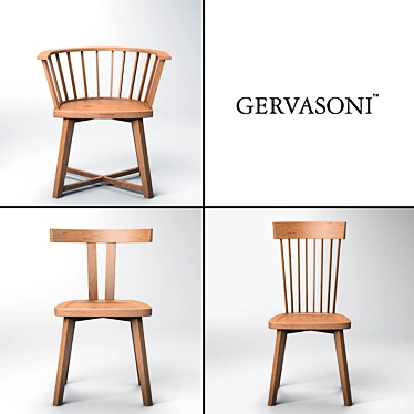 Gervasoni Gray Collection: Stylish Chairs 3D model image 1 