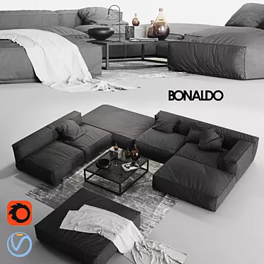 Modular Sofa Set: BONALDO Peanut B 3D model image 1 
