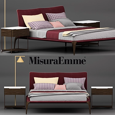 Elegant Margareth Bed: Exquisite Comfort 3D model image 1 