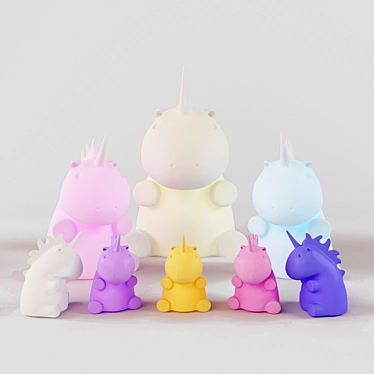 Magical Unicorn Lamp 3D model image 1 