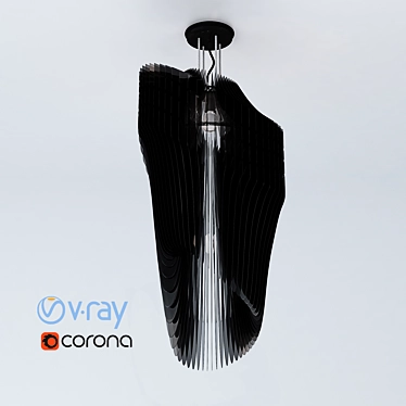 Sleek Avia Suspension Light: Adjustable TurboSmooth, Size: 23cm x 23cm x 54cm 3D model image 1 