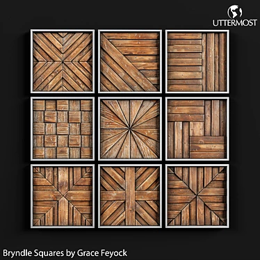 Uttermost Bryndle Rustic Wooden Squares by Grace Feyock