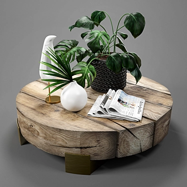  Exquisite Greenery and Luxury Table 3D model image 1 