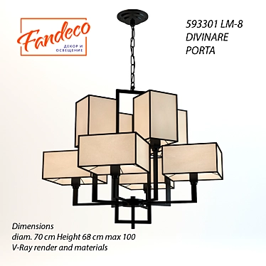 Elegant Divinare Porta Chandelier 3D model image 1 