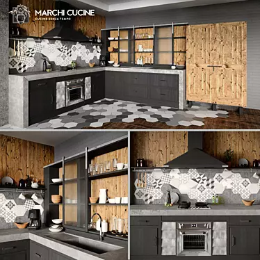 Marchi Cucine Brea 76 - Elegant Italian Kitchen 3D model image 1 