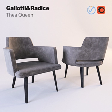 Thea Queen: Italian Designer Chair 3D model image 1 