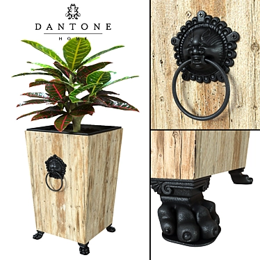 Elegant Flowerpot: Dantone Home + Codiaeum 3D model image 1 