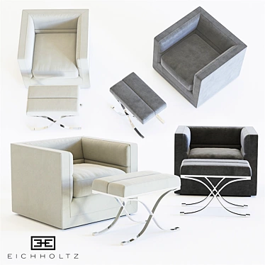 Eichholtz Adonia Chair: Sophistication Meets Style 3D model image 1 