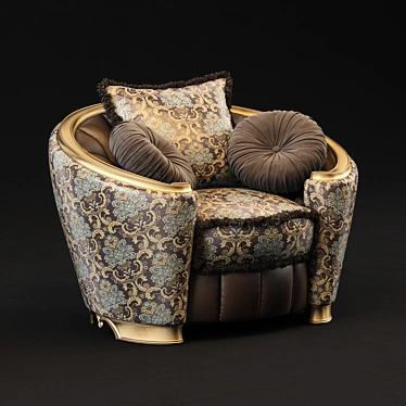 Luxury Goldconfort Armchair: Ultimate Comfort & Elegance 3D model image 1 