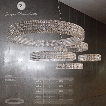 Sergio Marchetti Calipso Pendant Chandelier 3D model image 1 