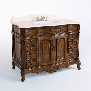 Chans Furniture Morton Vanity: Classic Style Bathroom Sink 3D model image 1 