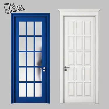 Elegant Bella Interior Door 3D model image 1 