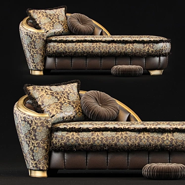 Goldconfort Chaise Longue: Luxury Comfort in Gold 3D model image 1 