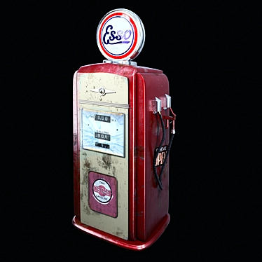 Retro Fuel Pump Station 3D model image 1 