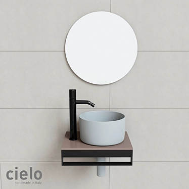 Cielo Shui Comfort: Smooth Round Washbasin 3D model image 1 