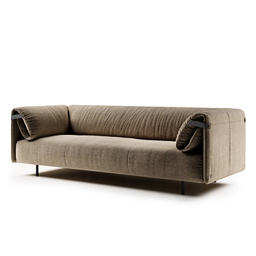 RolfBenz ALMA: Elegant Leather and Fabric Sofa 3D model image 1 