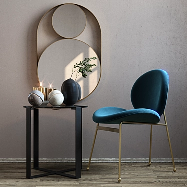 West Elm Collection: Jane Dining Chair, Levon Side Table, Celestial Wall Mirror and More! 3D model image 1 